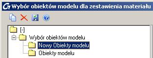 W oknie dialogowym możesz wybrać wyjściowy zestaw wyboru obiektów.