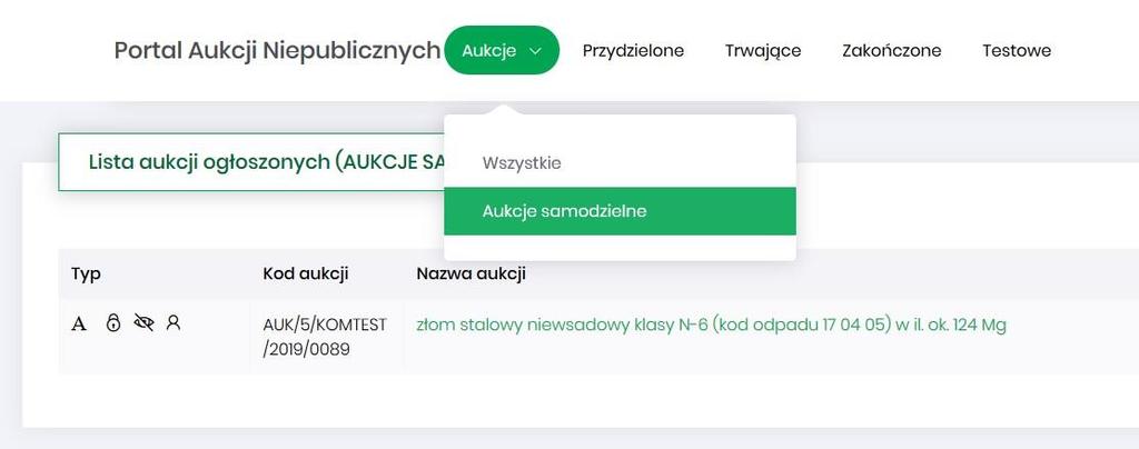 Po zalicytowaniu zostanie wyświetlony poniższy komunikat upewniający się, że złożona propozycja będzie wiążąca dla pozycji: 9.