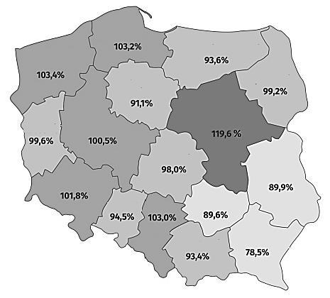 Wskaźnik przeciętnego miesięcznego dochodu na 1 osobę w