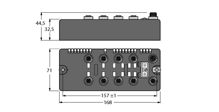 Kompaktowe, sieciowe moduły I/O On- Machine CANopen slave 10, 20, 50, 125, 250, 500, 800, or 1000 kbps Two 5-pin M12 male receptacles for fieldbus connection 2 rotary coding switches for node-address