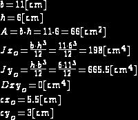 ΣAy = 409.4097 [ cm 3 ] Xc = ΣAx = 677.136 = 10.0118 [ cm ] ΣA 67.6336 Yc = ΣAy = 409.4097 = 6.0533 [ cm ] ΣA 67.6336 Tabela Środki ciężkości Figur Fig.