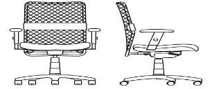 wyprofilowane niższe oparcie z oddzielnym regulowanym zagłówkiem umożliwiającym oparcie całości głowy, fotel z regulowanymi podłokietnikami oparcie: wysokie (lub niższe z dodatkowych zagłówkiem)