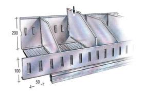 wysokości H=100 mm lub w kształcie trapezu o wysokości H = 100 mm i H