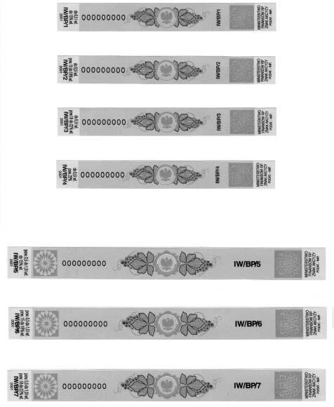 Dziennik Ustaw Nr 223 13958 Poz. 1870 III. Wzory banderol podatkowych na opakowania jednostkowe importowanych wyrobów winiarskich 1.