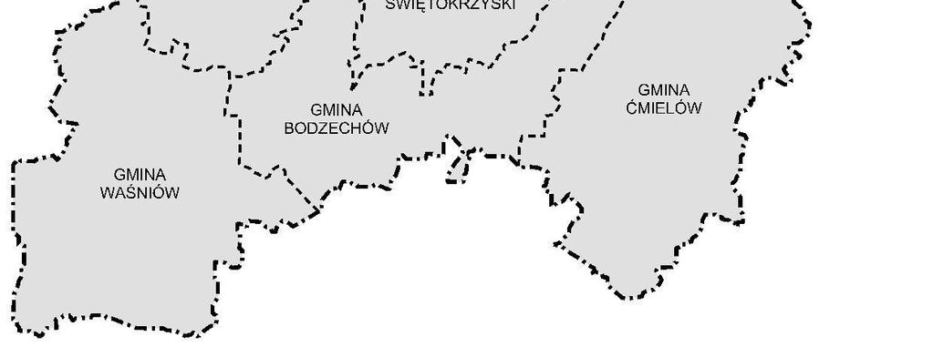 Najmniej mieszkańców skupia gmina Bałtów (3,4%).