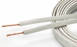 zestawie TAVC-10C/G 4 żyły: 2 x 2.50mm [12AWG] i 2 x 2mm [14AWG] Skrętka przewodów wielożyłowych wykonanych z wysokiej czystości mosiądzu beztlenowego 99.