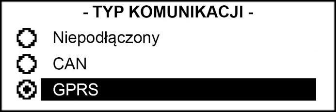 Rysunek 29. 4. Gdy system powróci do menu Ustawienia (Rysunek 23). Należy korzystając ze strzałek < > i < > wybrać pozycję Ustawienia serwera i potwierdzić wybór wciskając klawisz <ENTER>.