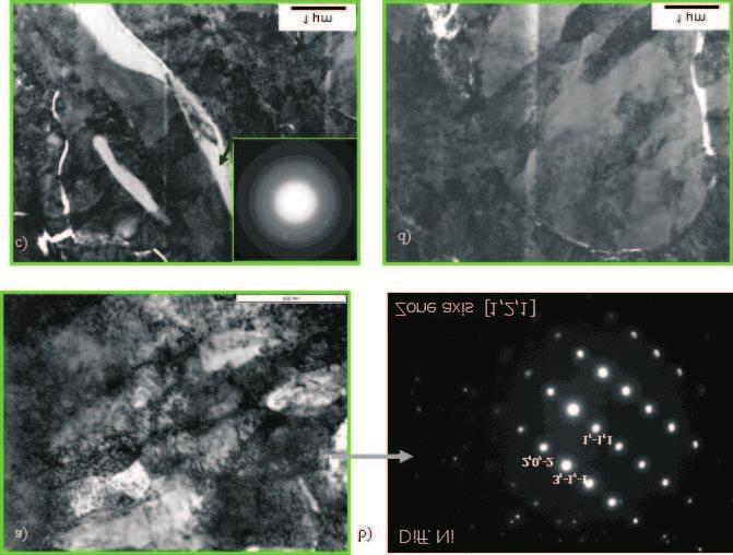 2b), (c) magnification of area B, (d) magnification of area C together whit SAED 3.2. TEM analysis of Cr(Ni) interlayer. Fig.