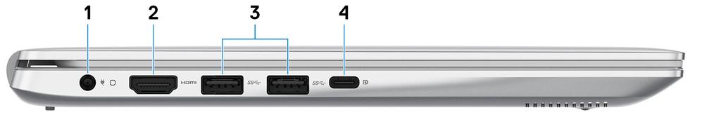 Gniazdo słuchawek Umożliwia podłączenie słuchawek lub zestawu słuchawkowego (słuchawek i mikrofonu). 3. Port USB 2.