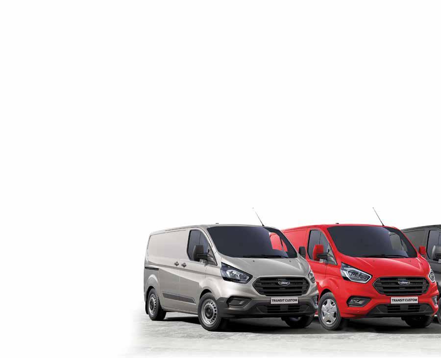 NOWY FORD TRANSIT CUSTOM Wybrane wyposażenie standardowe Ambiente Wybrane standardowe wyposażenie zewnętrzne pojazdu Lusterka boczne z elementem eliminującym martwe pole widzenia i wbudowanymi