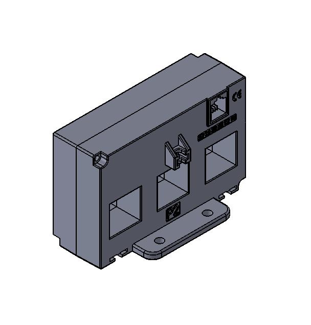 25VA/0.5; 0.35VA/1 44 44,8 LJ12-232235S 000000 160A/100mA 0.25VA/0.5; 0.35VA/1 LJ12-242235S 000000 200A/100mA 0.25VA/0.5; 0.5VA/1 LJ12-272235S 000000 250A/100mA 0.25VA/0.5; 0.5VA/1 Przekładnik trójfazowy z RJ12 - otwór na szynę prądową 15 x 15 mm Kod zamówieniowy Przekładnia prądowa Moc/klasa LJ25-142231S 000000 60A/100mA 0.