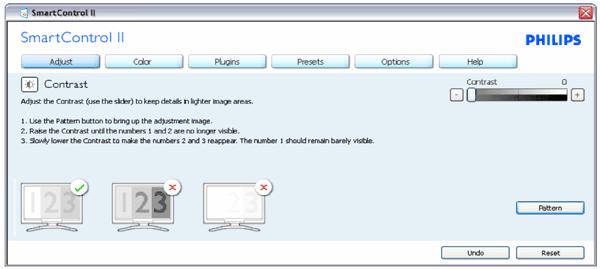 Tytuł karty Podmenu Pozycje wyświetlane dla sygnału analogowego Pozycje wyświetlane dla sygnału cyfrowego Adjust (Dostosuj) Brightness (Jasność) Tak Tak Adjust (Dostosuj)