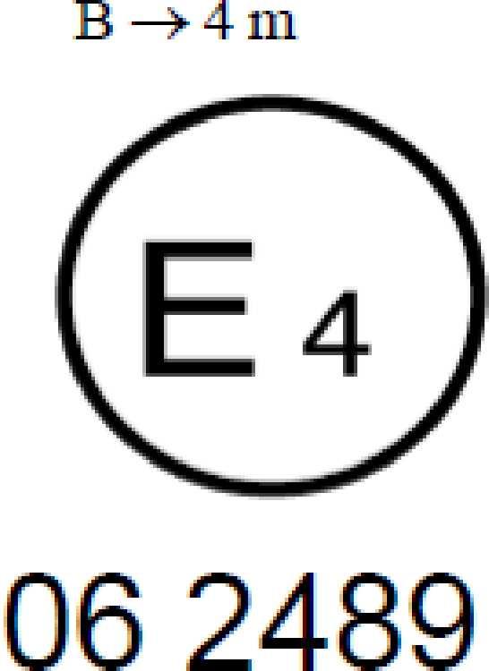 27.4.2018 L 109/43 Pas noszący powyższy znak homologacji jest pasem trzypunktowym ( A ), wyposażonym w pochłaniacz energii ( e ) i homologowanym w Niderlandach (E 4) pod numerem homologacji 062439