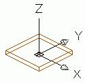 Blacha prostokątna Blachy prostokątne są wstawiane w płaszczyźnie X/Y aktualnego układu współrzędnych.