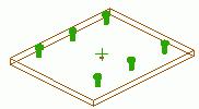Rozstaw: ilość śrub w kierunku X i Y Odległości: odległości w kierunku X/Y, od krawędzi wzorca śrub Typ prezentacji: standard, wzorzec, bryły Atrybuty; zachowanie; miejsce montażu (plac budowy,