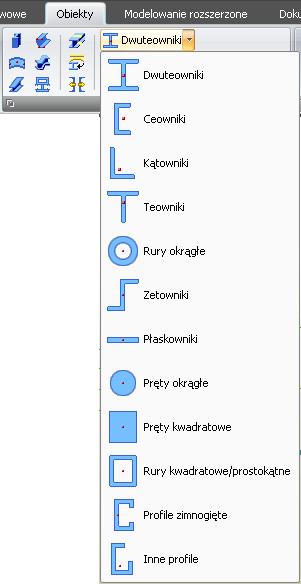 Rysunek 176: Aktualizuj ustawienia Zmiany w geometrii istniejących Profili użytkownika wprowadzane są w rysunkach DWG na podstawie których profile zostały utworzone.