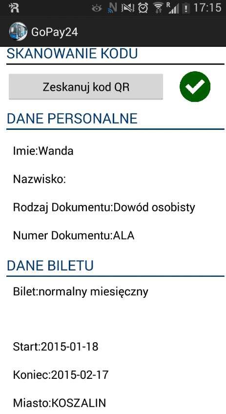 III. Kontrola Biletów 1. Podczas kontroli klient zobowiązany jest do posiadania kodu QR z biletu oraz dokumentu tożsamości wskazanego przy zakupie biletu 2.