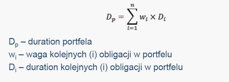 Średni termin wykupu portfela obligacji jest średnią ważoną średnich terminów wykupu obligacji