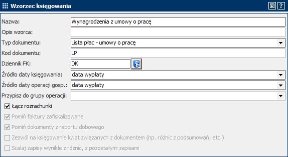 Krok 2: Wzorzec księgowania listy płac Wczytanie bazy danych Krok 1: Kwoty dla eksportu do księgowości Krok 2: Wzorzec księgowania listy płac Krok 3: Rozksięgowanie listy płac W tym kroku: Omówimy