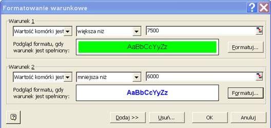 Efekt naszego formatowania powinien wyglądać tak jak poniżej.