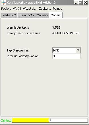 3.3.4 Zakładka Modem Na tej zakładce konfiguruje się ustawienia urządzenia EasySMS.