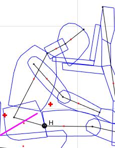 gwałtowne wyhamowywanie jej ruchu w tym kierunku. Wyznaczony kąt położenia wektora prędkości głowy β potwierdza (rysunek 13) poślizgowy charakter uderzenia tej części ciała dziecka w komputer.