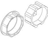 zabierak 505.06 siłownika NM Adapter und Mitnehmer 505.06 für Antrieb NM Адаптер и переходник 505.06 приводa NM Adaptor and coupling 505.06 for motor NM kpl. Satz компл.