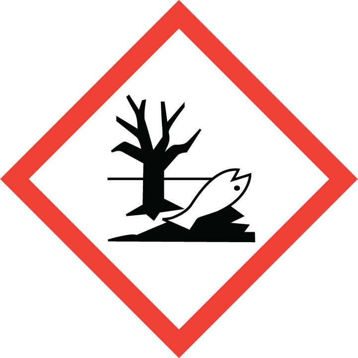 2.2 Elementy oznakowania Oznakowanie zgodnie z Rozporządzeniem (WE) Nr 1272/2008 z późniejszymi zmianami: Hasło ostrzegawcze: Uwaga Piktogramy: Zwroty wskazujące rodzaj zagrożenia: H410 Działa bardzo