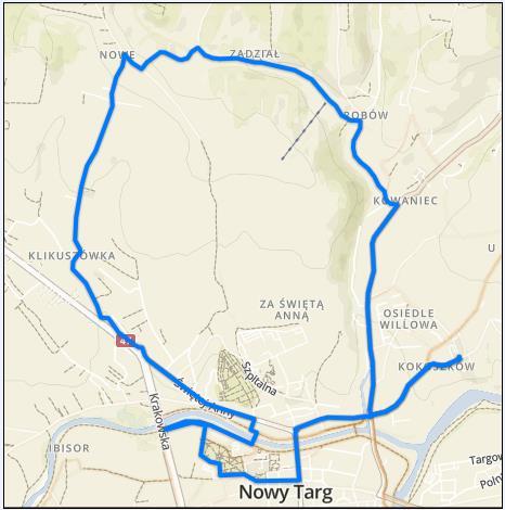 6. Trasa i profil biegu: Wariant A 11 km Trasa biegnie drogami asfaltowymi jednak ma typową górską charakterystykę.