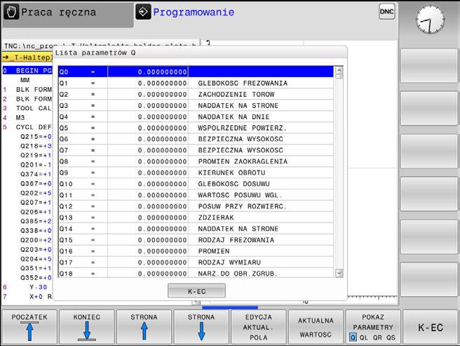 9 Programowanie parametrów Q Kontrolowanie i zmiany parametrów Q 9.