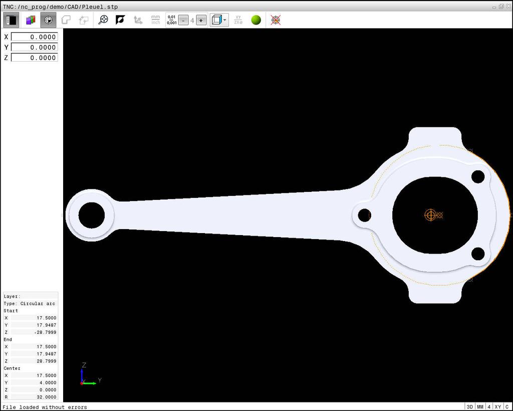 11 Przejęcie danych z plików CAD Układ ekranu CAD-Viewer 11.