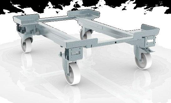 V2 TROLLEY Standard trolley for AIO platform allows to transport the containers 800x600  Very light construction,