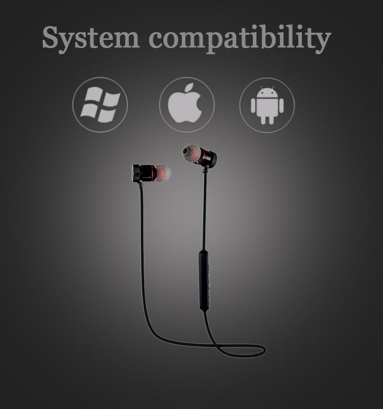 W zestawie: Słuchawki Bluetooth Kabel USB do ładowania 6x gumowe nakładki do uszu 2x