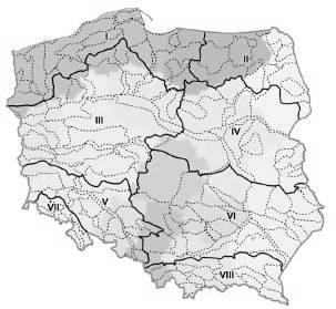 Przyrodnicze uwarunkowania produkcji leśnej, szczególnie na gruntach porolnych Klimat i krainy przyrodniczo-leśne Jodła Świerk Buk I - Kraina Bałtycka II