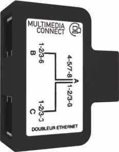 ETHERNET DEFF DEFM Umożliwiają wykorzystanie łącza kablowego dla dwóch połączeń Ethernet Tylko dla Ethernetu 10 Base T oraz 100 Base TX - przy wykorzystaniu par 1-2/3-6 Rozgałęniki muszą zostać