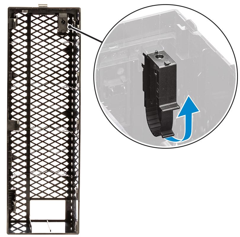 Osłona kabli do komputera Dell Precision 3430 w obudowie SFF 1 Osłona kabli do komputera Dell Precision 3430 w obudowie SFF pomaga chronić porty i kable podłączone do