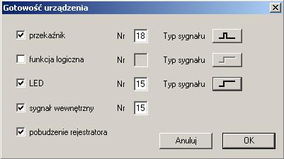 Numer wejścia : IN 1-11(15), FXL 1-15, SWE 1-15, 4. Poziom aktywny : niski / wysoki ( 0 / 1 logiczne ) 3.