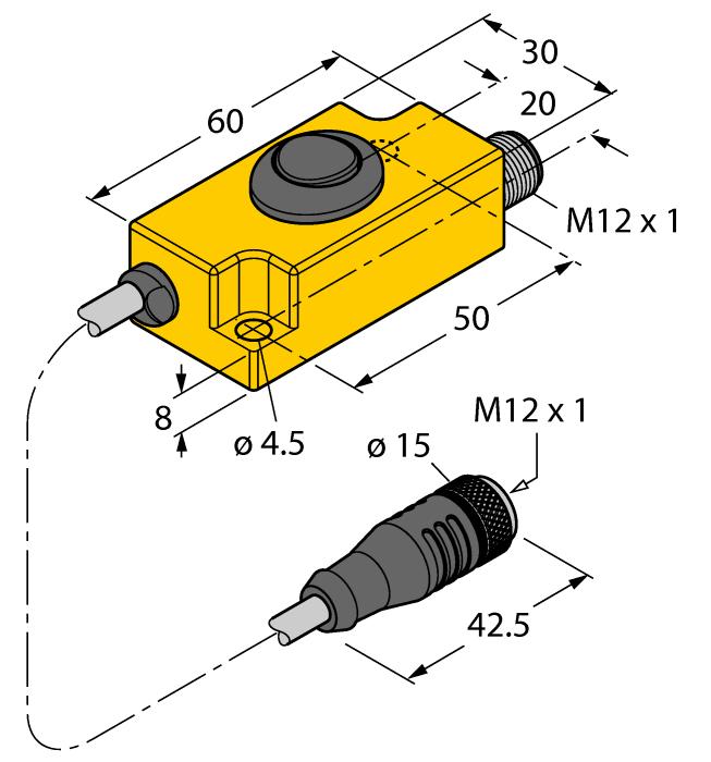 TX3-Q20L60 696711 Adapter do nauki czujników z -pinowym złączem RKC.301T-1.