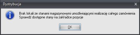 stanów magazynowych w lokalach do poszczególnych pozycji zamówienia o o Możliwość zmiany statusu na Wprowadzone lub