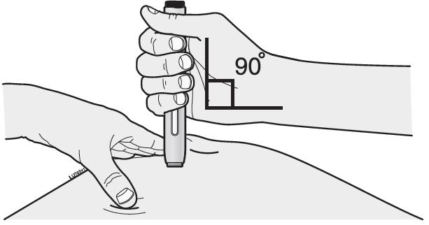 Metoda z utworzeniem fałdu skóry Mocno chwycić fałd skóry pomiędzy kciuk a pozostałe palce, tworząc  Uwaga: Podczas