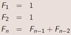 Liczby Fibonacciego definiuje następująca
