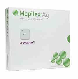 Mepilex Ag Mepilex Ag jest miękkim i łatwo dopasowującym się przeciwbakteryjnym opatrunkiem piankowym, który pochłania wysięk z rany i utrzymuje optymalny poziom wilgotności.