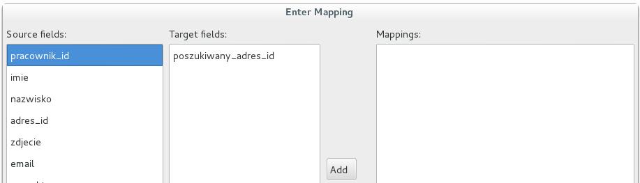 Połącz nowo dodany element z komponentem Wyszukaj adres.