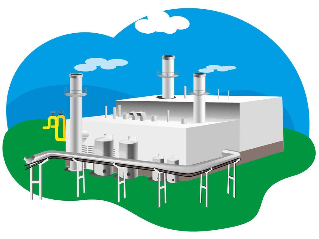 lokalne procesy Produkcja energii 1. Podstawowym paliwem do produkcji energii jest gaz ziemny ze złóż lokalnych. Paliwem rezerwowym jest lekki olej opałowy. 2.