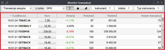 Numer transakcji numer transakcji naliczany od początku sesji oznaczający liczbę transakcji na danym instrumencie. Rys. 147.