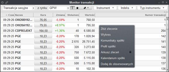 3.5. POWIĄZANIE OKIEN Rys. 149. Menu pod prawym przyciskiem myszy.