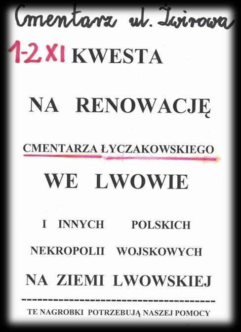 Był inicjatorem dorocznych zbiórek na kresowe cmentarze, zbiórki