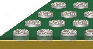 Cząsteczka diamentu Powłoka niklowa Warstwa wzmacniająca Warstwa klejowa Podłoże (płótno) Konstrukcja pasów diamentowych: Metalowe spoiwo zapewnia stabilne mocowanie cząstek