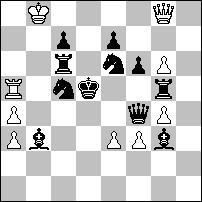 Parrinello, H2900 The Problemist IX 2005: Kf4 He3 Wa6f3 Gg3 Pc4e5 - Kf7 Hc6 Wf8g8 Gb6d1 Sb8d8 Pe7h5h6h7. H#2 (8+12) b) -Gg3. a) 1.G:e3+ K:e3+ 2.Ke6 Sc5# b) 1.