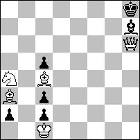 2 wyróżnienie honorowe nr 948 Eugeniusz IWANOW Nieźle pomyślane przesłony na e5. 1...H:d3 a 2.Hc5+ A b:c5# 1...f6 b 2.S:d4+ B H:d4# 1...b:a4 c 2.Hb5+ C W:b5# 1.Sf4! ~ d 2.Hc5+ b:c5# 1...He5 e 2.